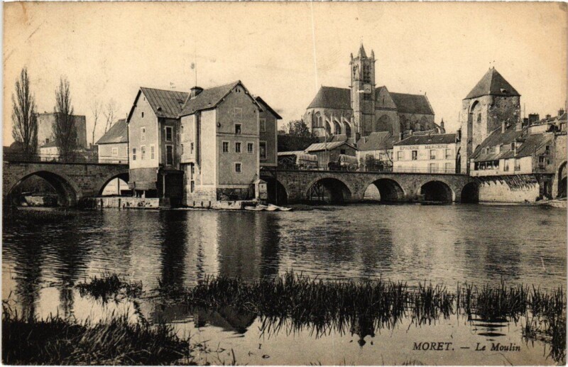 Carte postale ancienne Moret-sur-Loing Le Moulin