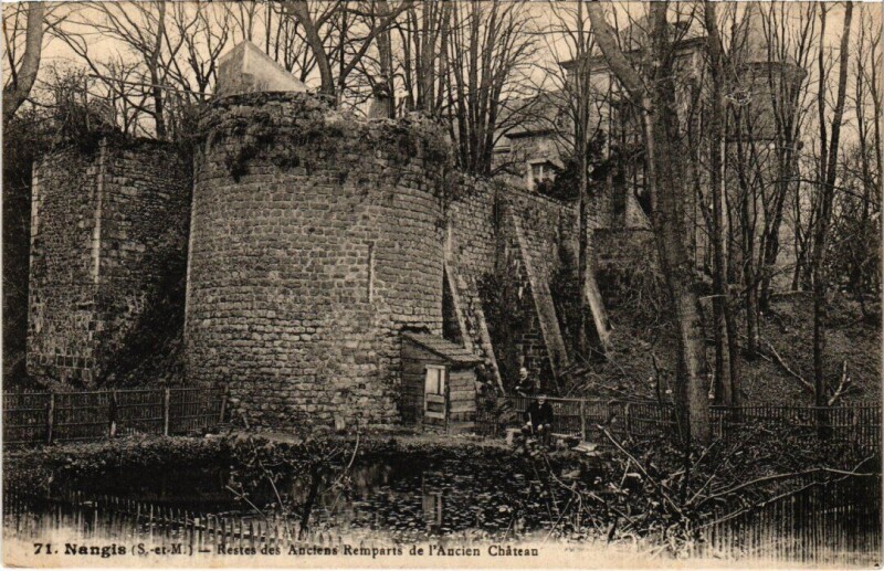Carte postale ancienne Nangis Restes des Anciens Remparts de l'Ancien Chateau à Nangis