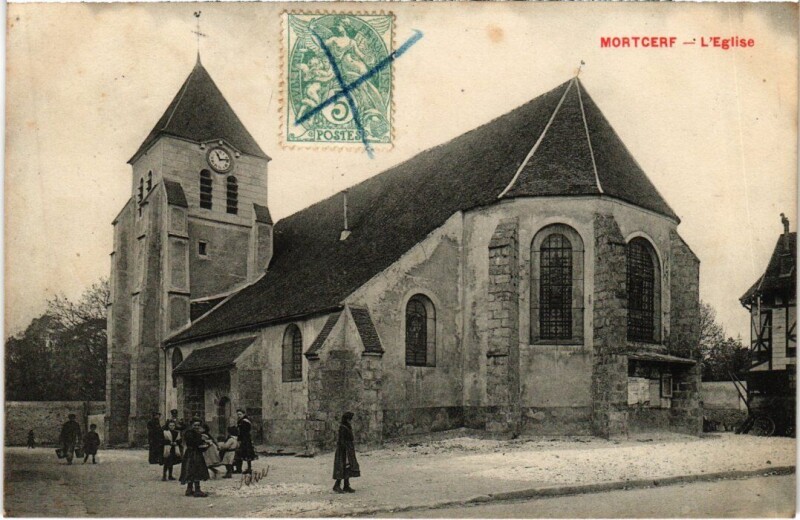 Carte postale ancienne Montcerf Eglise