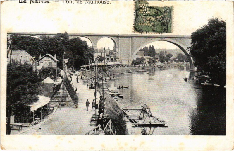 Carte postale ancienne Nogent sur Marne Pont de Mulhouse à Nogent-sur-Marne