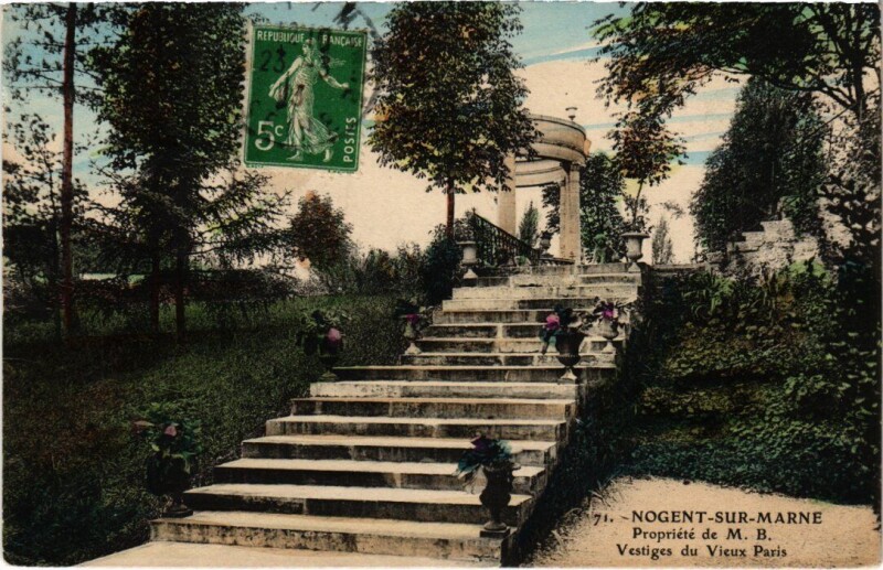 Carte postale ancienne Nogent sur Marne Propriete de M.B. à Nogent-sur-Marne