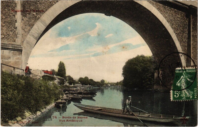 Carte postale ancienne Nogent sur Marne Bords de Marne à Nogent-sur-Marne