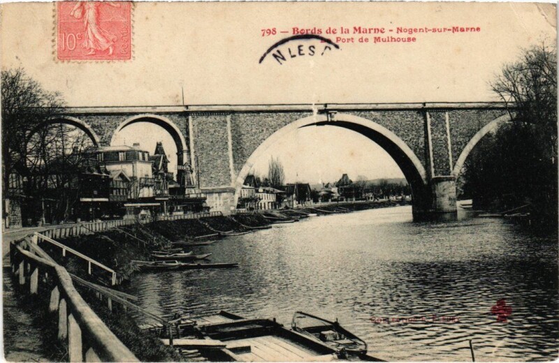 Carte postale ancienne Nogent sur Marne Port de Mulhouse à Nogent-sur-Marne