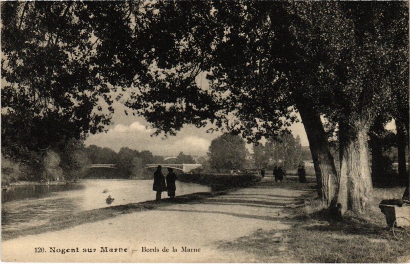 Carte postale ancienne Nogent sur Marne Bords de Marne à Nogent-sur-Marne
