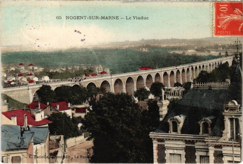 Carte postale ancienne Nogent sur Marne Le Viaduc à Nogent-sur-Marne