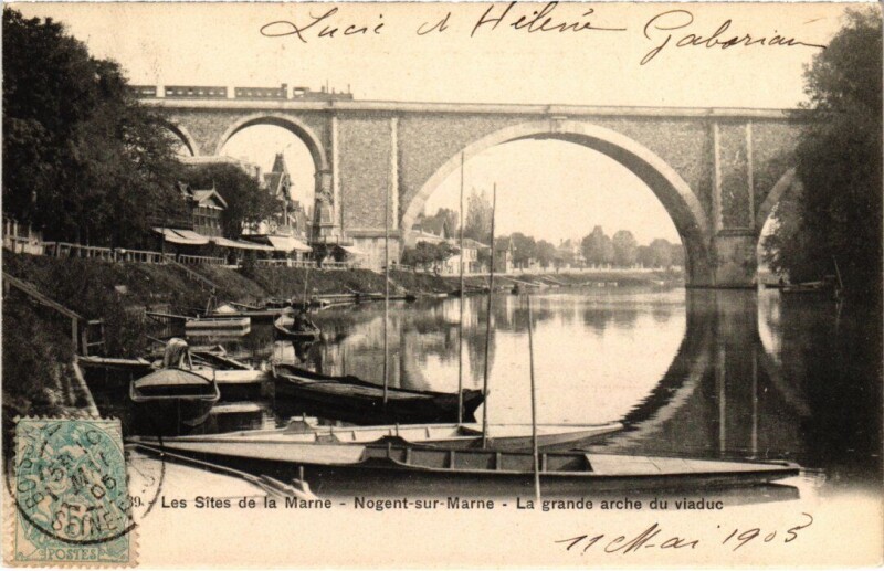 Carte postale ancienne Nogent sur Marne La grande Arche à Nogent-sur-Marne