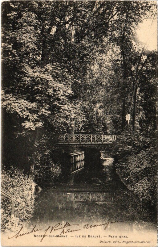 Carte postale ancienne Nogent sur Marne Ile de Beaute Petit Bras à Nogent-sur-Marne