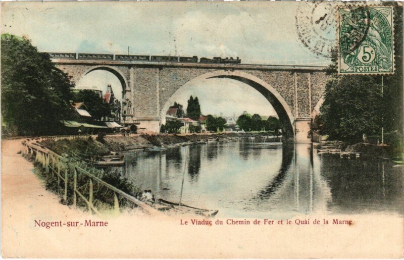 Carte postale ancienne Nogent sur Marne Le Viaduc à Nogent-sur-Marne