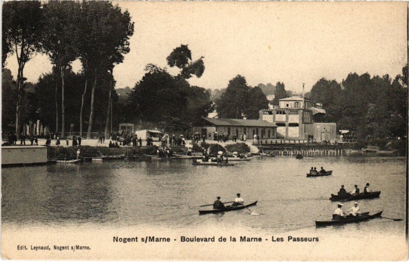 Carte postale ancienne Nogent sur Marne Boulevard de la Marne Les Passeurs à Nogent-sur-Marne
