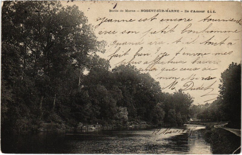 Carte postale ancienne Nogent sur Marne Ile d'Amour à Nogent-sur-Marne