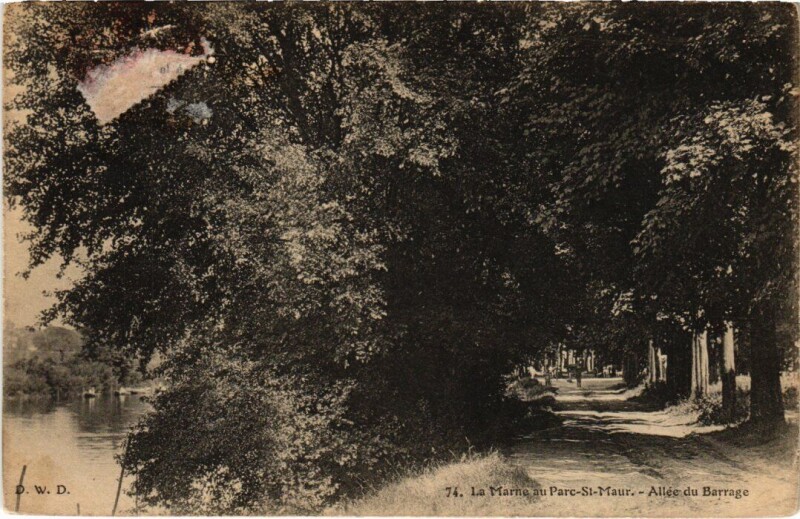 Carte postale ancienne St Maur La Marne Allee du Barrage