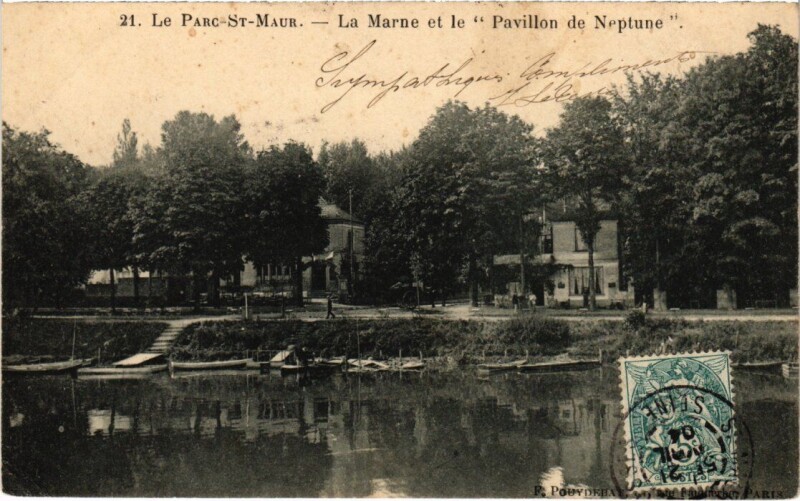 Carte postale ancienne St Maur La Marne et le Pavillon de Neptune