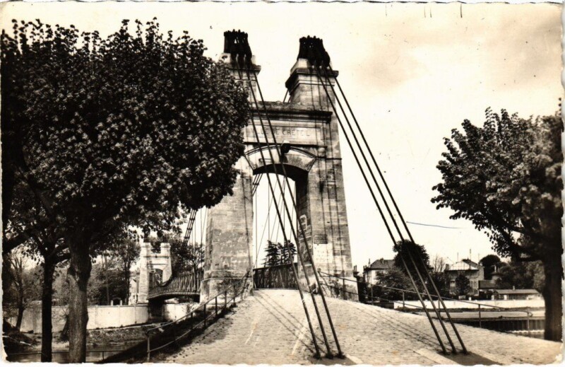 Carte postale ancienne St Maur Passerelle de Creteil