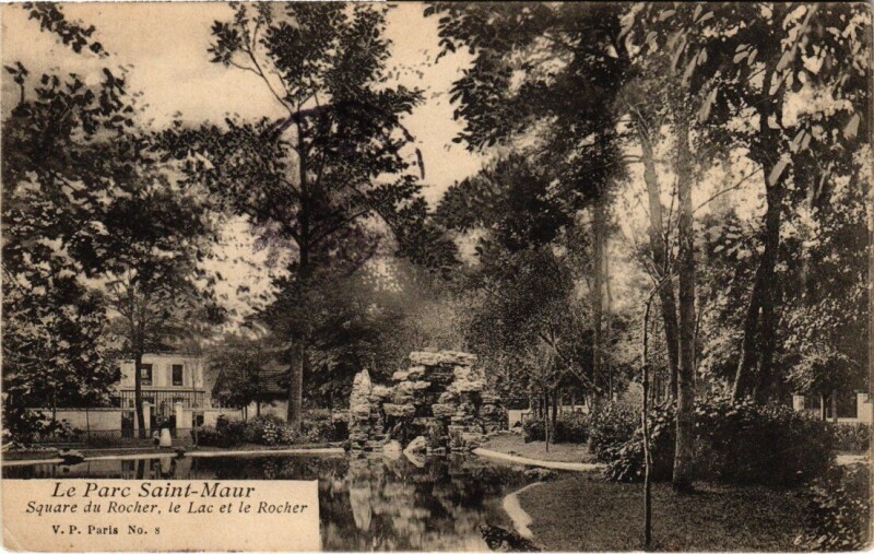 Carte postale ancienne St Maur Sqaure du Rocher le Lac et le Rocher