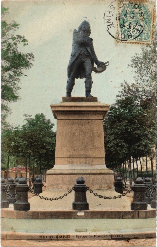 Carte postale ancienne Choisy le Roi Statue de Rouget de l'Isle à Choisy-le-Roi
