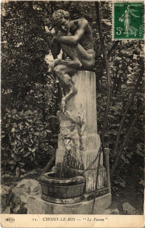 Carte postale ancienne Choisy le Roi Le Faune à Choisy-le-Roi