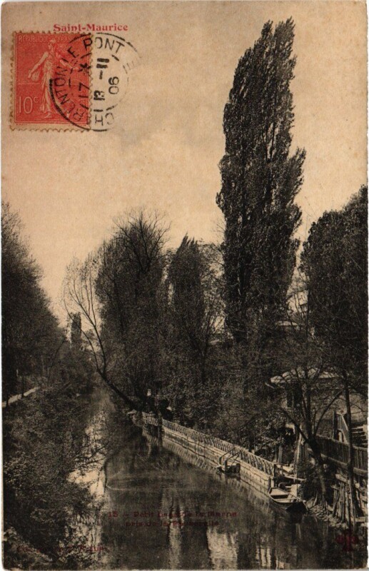 Carte postale ancienne St Maurice petit bras de la Marne