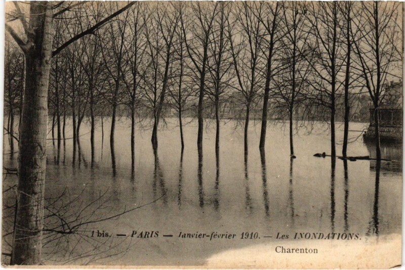 Carte postale ancienne Paris 12e - Les Inondations - Charenton à Charenton-le-Pont
