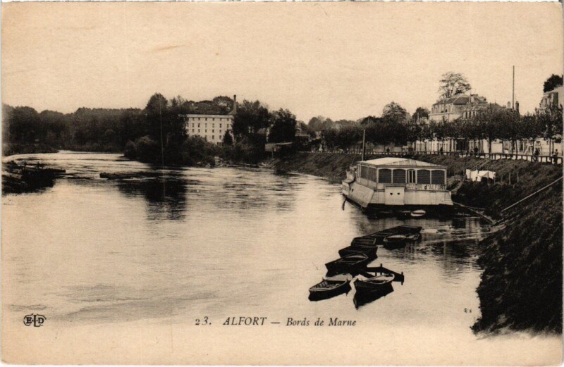 Carte postale ancienne Maisons Alfort Borde de Marne à Maisons-Alfort