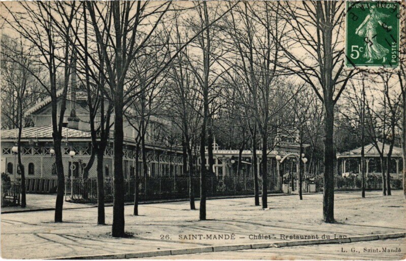 Carte postale ancienne St Mande Chalet Restaurant du Lac