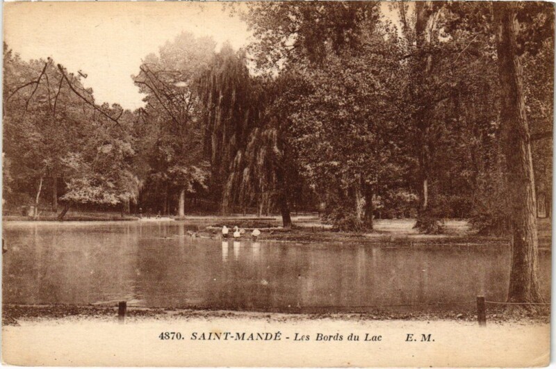 Carte postale ancienne St Mande Les Bords du Lac