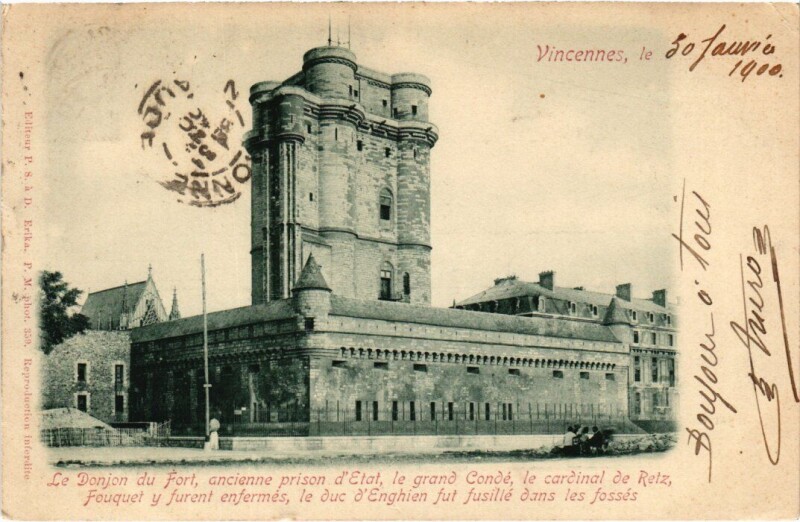 Carte postale ancienne Vincennes Le Donjon à Vincennes
