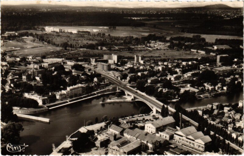 Carte postale ancienne Joinville Pont de Joinville et Hippodrome de Vincennes à Vincennes