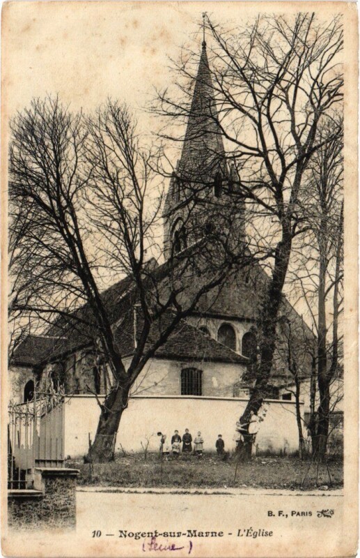 Carte postale ancienne Nogent sur Marne Eglise à Nogent-sur-Marne