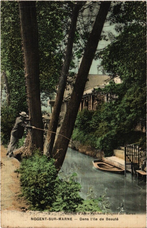 Carte postale ancienne Nogent sur Marne Dans l'Ile de Beaute à Nogent-sur-Marne