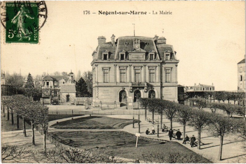 Carte postale ancienne Nogent sur Marne La Mairie à Nogent-sur-Marne
