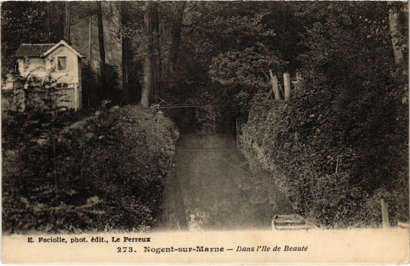 Carte postale ancienne Nogent sur Marne Dans l'Ile de Beaute à Nogent-sur-Marne