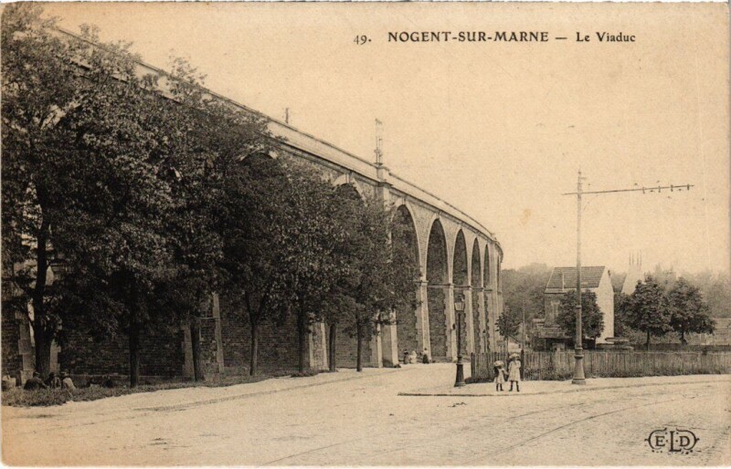 Carte postale ancienne Nogent sur Marne Le Viaduc à Nogent-sur-Marne