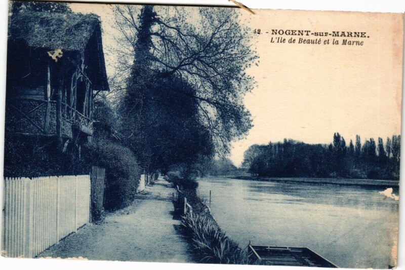 Carte postale ancienne Nogent sur Marne Ile de Beaute et la Marne à Nogent-sur-Marne