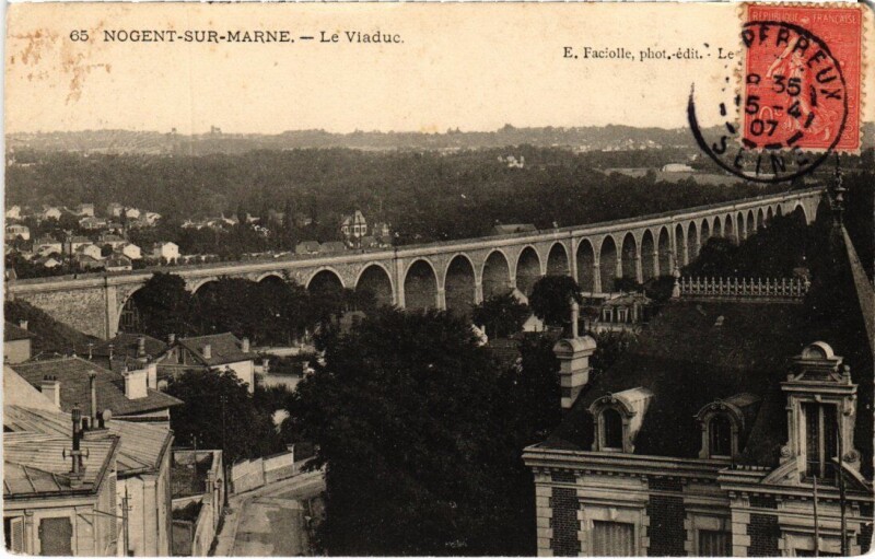 Carte postale ancienne Nogent sur Marne Le Viaduc à Nogent-sur-Marne