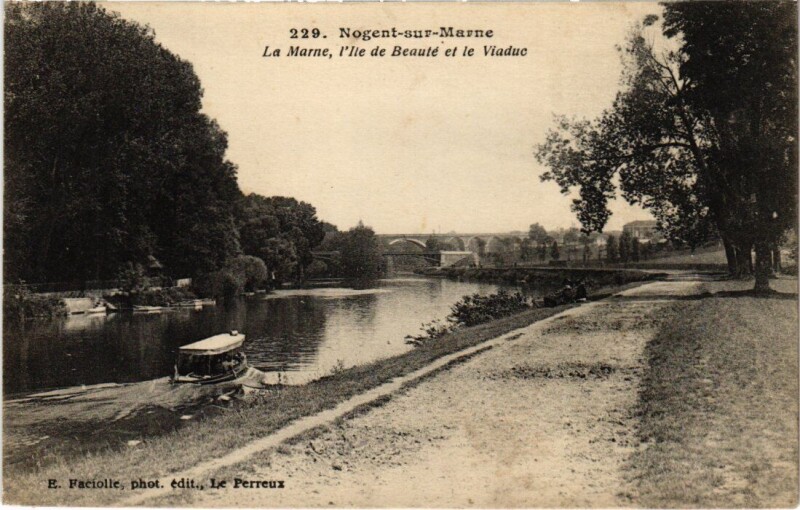 Carte postale ancienne Nogent sur Marne La Marne Ile de Beaute à Nogent-sur-Marne