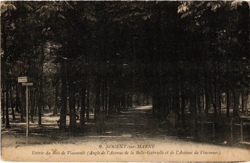 Carte postale ancienne Nogent sur Marne Entree du Bois de Vincennes à Nogent-sur-Marne