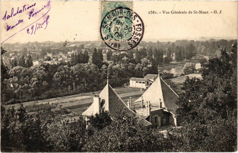 Carte postale ancienne St Maur vue generale