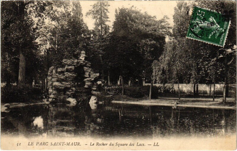 Carte postale ancienne St Maur Le Rocher du Square des Lacs