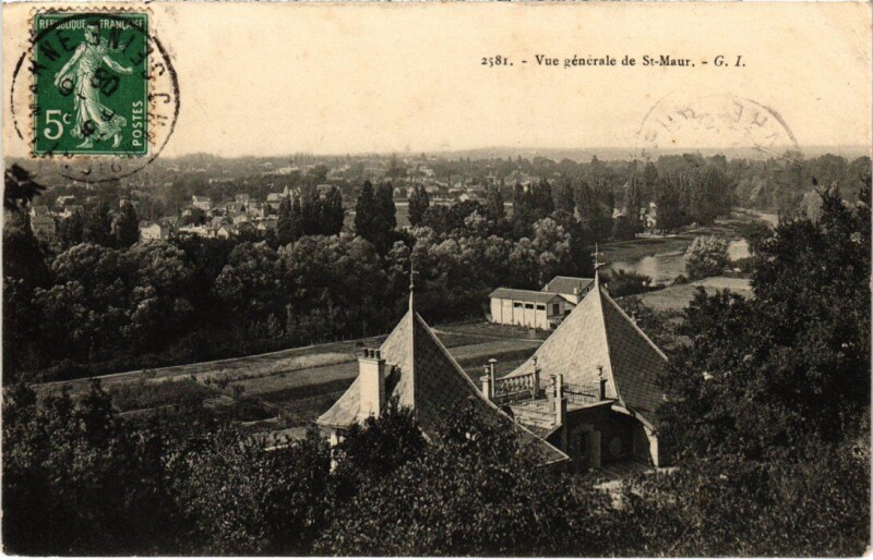 Carte postale ancienne St Maur vue generale