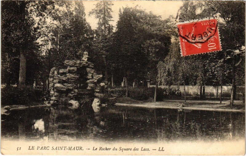 Carte postale ancienne St Maur Rocher du Square des Lacs