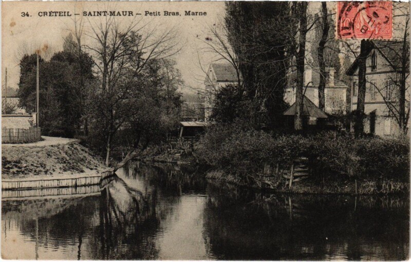 Carte postale ancienne St Maur Petit bras de la Marne