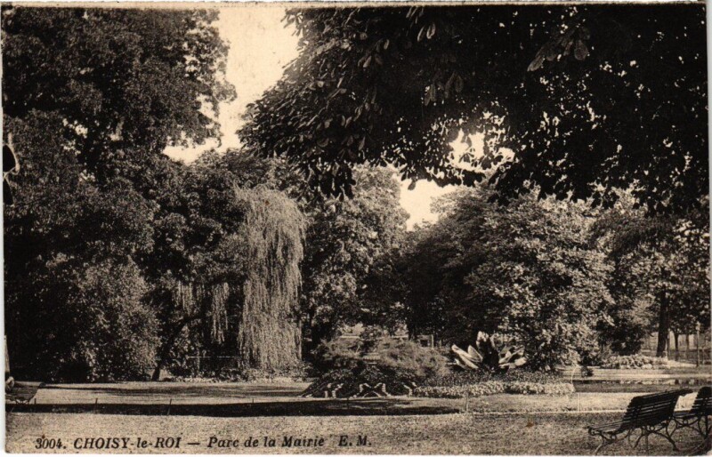 Carte postale ancienne Choisy le Roi Parc de la Mairie à Choisy-le-Roi
