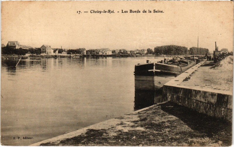 Carte postale ancienne Choisy le Roi Les Bords de la Seine à Choisy-le-Roi