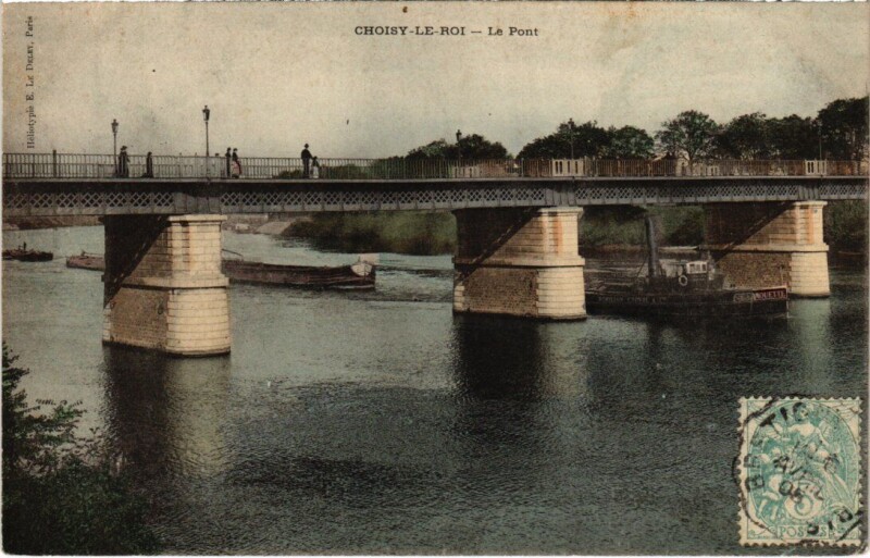 Carte postale ancienne Choisy le Roi Le Pont à Choisy-le-Roi