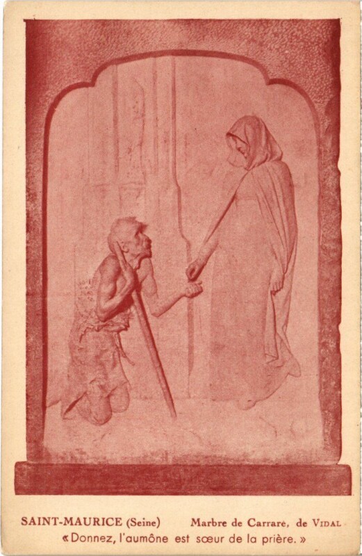 Carte postale ancienne St Maurice Marbre de Carrare
