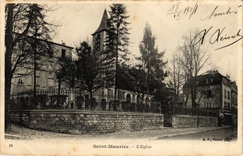 Carte postale ancienne St Maurice Eglise