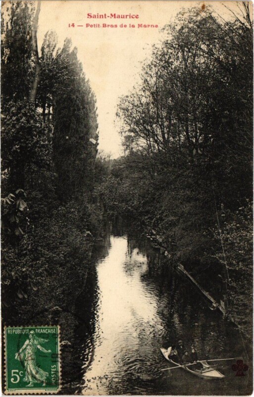 Carte postale ancienne St Maurice petit bras de la Marne