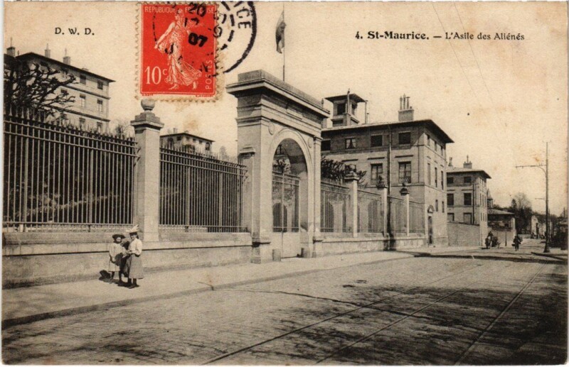 Carte postale ancienne St Maurice Asile des Alienes