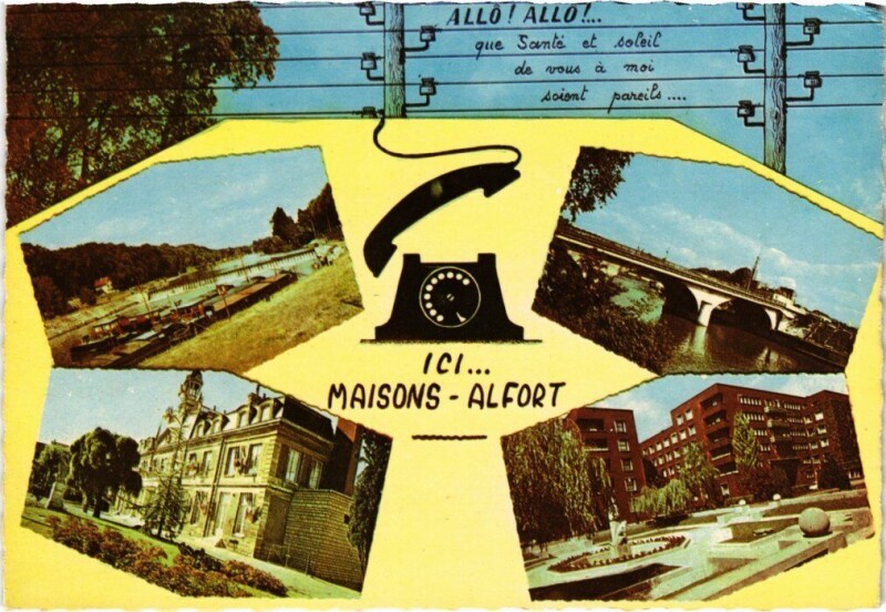 Carte postale ancienne Maisons Alfort souvenir à Maisons-Alfort