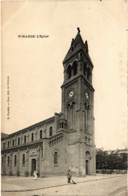 Carte postale ancienne St Mande Eglise